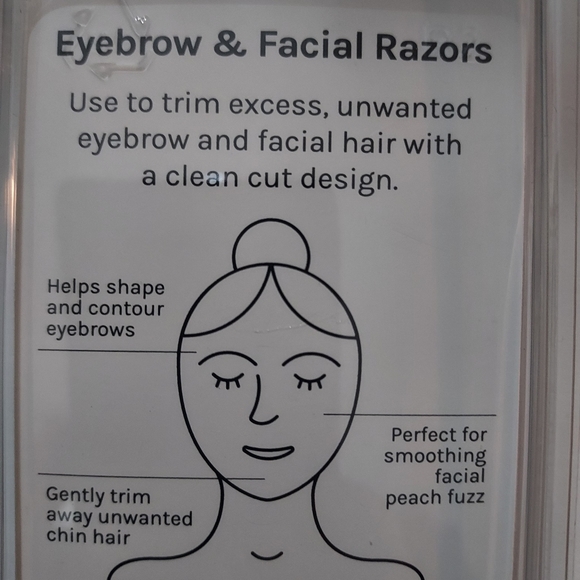 Eyebrow & Facial Razors Stainless Steel - Picture 3 of 3